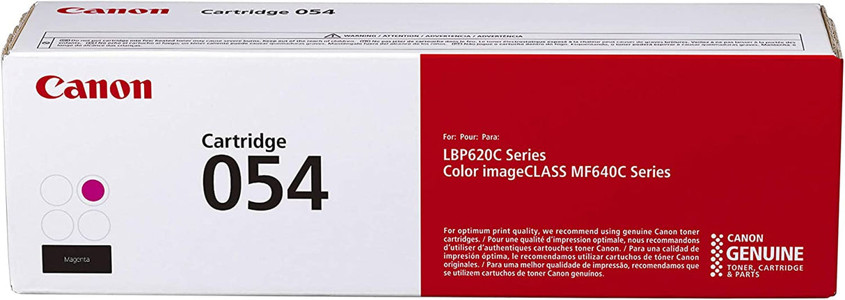 Canon Genuine Toner, Cartridge 054 Yellow (3021C001) 1 Pack & Canon Genuine Toner, Cartridge 054 Magenta (3022C001) 1 Pack, for Canon Color imageCLASS MF641Cdw, MF642Cdw, Laser Printers Yellow Toner + Cartridge Magenta