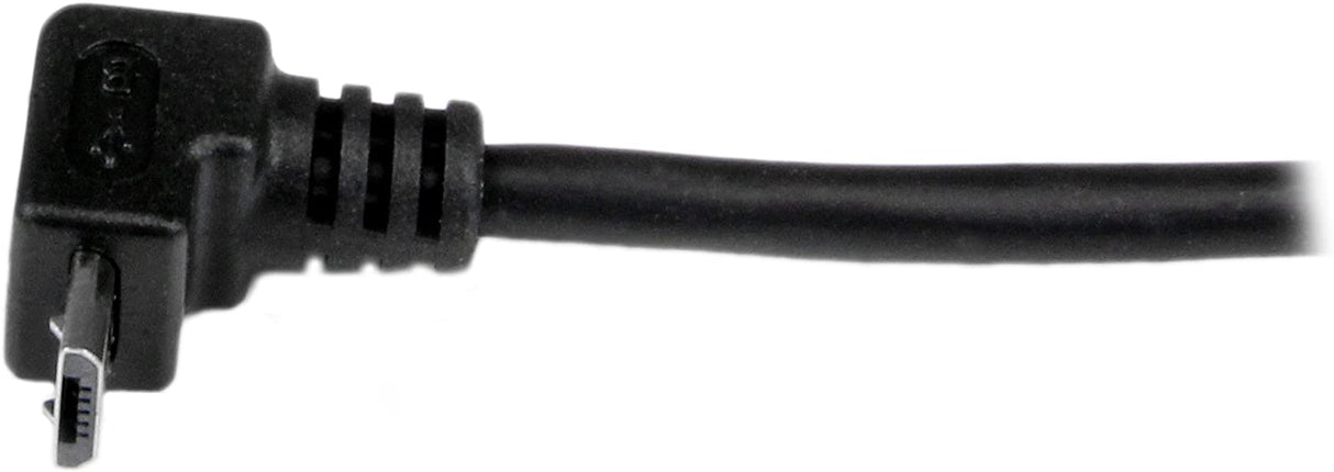 StarTech.com 1m Micro USB Cable Cord - A to Up Angle Micro B - Up Angled Micro USB Cable - 1x USB A (M), 1x USB Micro B (M) - Black (USBAUB1MU) 1m / 3 feet Up Angle