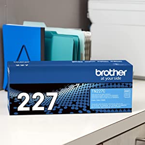 Brother Genuine TN227C, High Yield Toner Cartridge, Replacement Cyan Toner, Page Yield Up to 2,300 Pages, TN227, Amazon Dash Replenishment Cartridge TN227C Toner