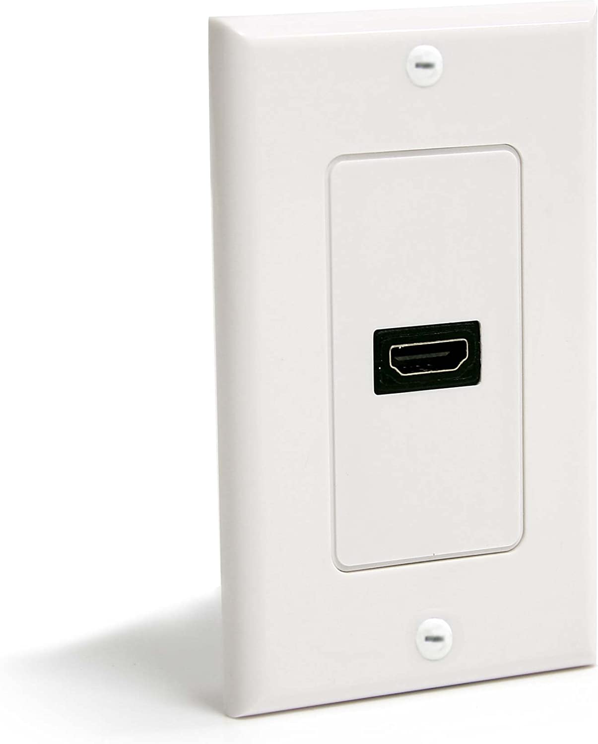 StarTech.com Single Outlet Female HDMI Wall Plate White - Wall mount plate - white - HDMIPLATE