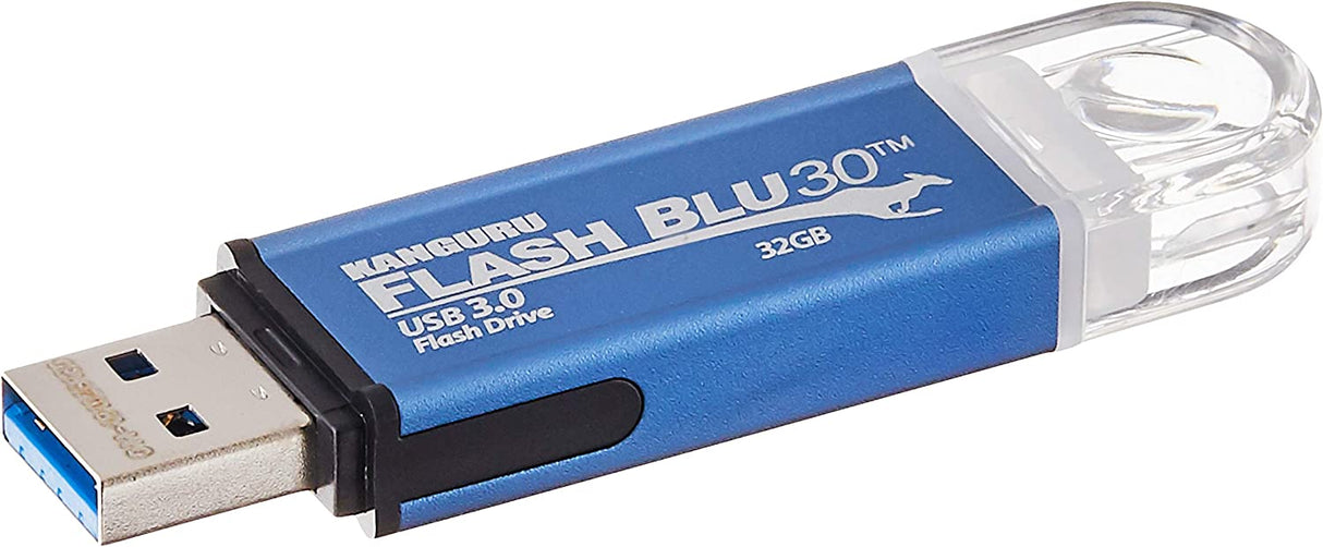 Kanguru solutions Flashblu30 with Physical Write Protect Switch SuperSpeed USB3.0 Flash Drive