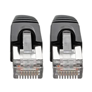 Tripp Lite Cat6a 10G Ethernet Cable, Snagless Molded STP Network Patch Cable (RJ45 M/M), Black, 6 Feet / 1.8 Meters, Manufacturer's Warranty (N262-006-BK) Black 6 Feet STP