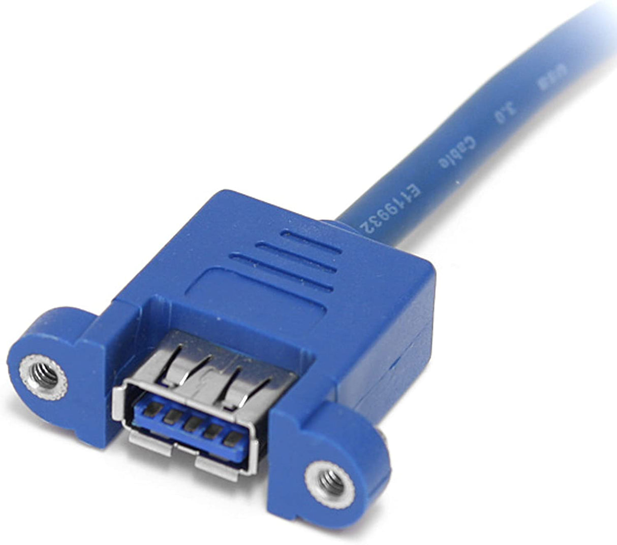 StarTech.com 2 Port Panel Mount USB 3.0 Cable - USB A to Motherboard Header Cable F/F (USB3SPNLAFHD), Blue