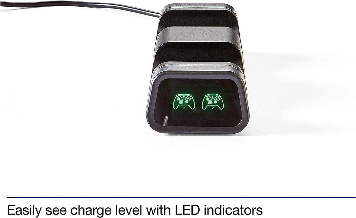Verbatim Dual Controller Charger Compatible with Xbox Series X, Series S, One X, One S Includes 2 Pack Rechargeable Battery Packs Dual Charging Stand