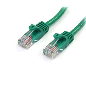 StarTech.com 6 ft. (1.8 m) Cat5e Ethernet Cable - Power Over Ethernet - Snagless - Green - Ethernet Network Cable (45PATCH6GN) 6 ft / 2m Green