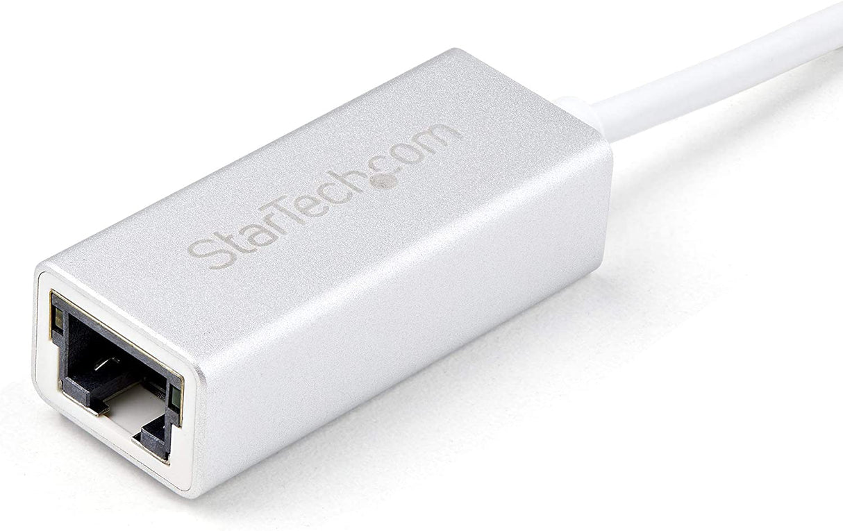 StarTech.com USB 3.0 to Gigabit Network Adapter - Silver - Sleek Aluminum Design for MacBook, Chromebook or Tablet - Native Driver Support (USB31000SA), Standard