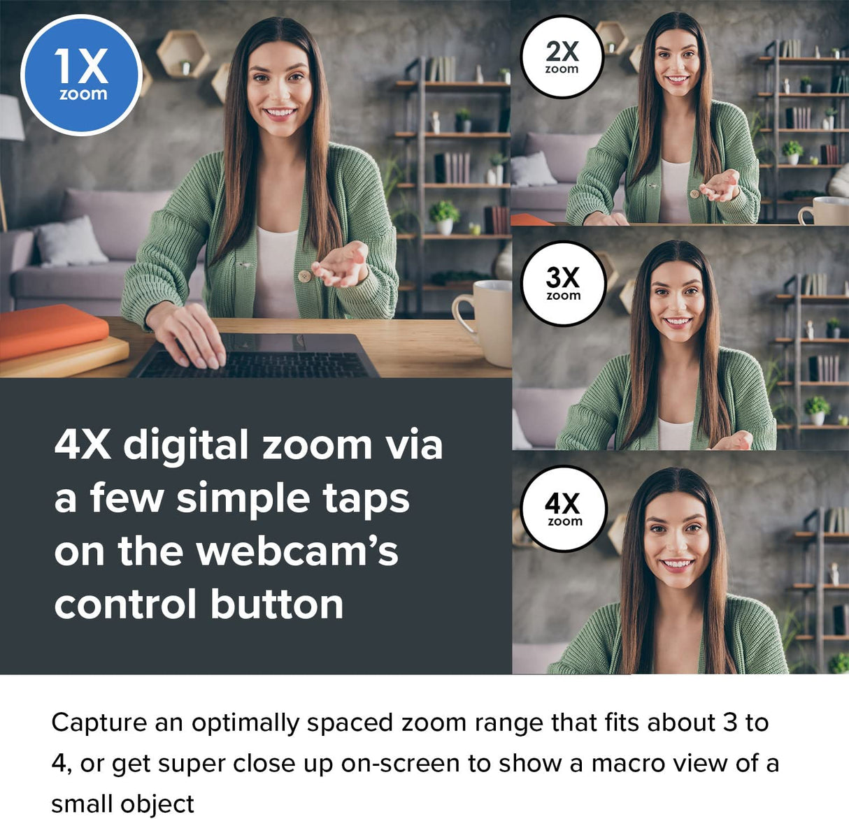 Creative Live! Cam Sync V3 2K QHD USB Webcam with 4X Digital Zoom (4 Zoom Modes from Wide Angle to Narrow Portrait View), Privacy Lens, 2 Mics, for PC and Mac 2K QHD with SmartComms Kit