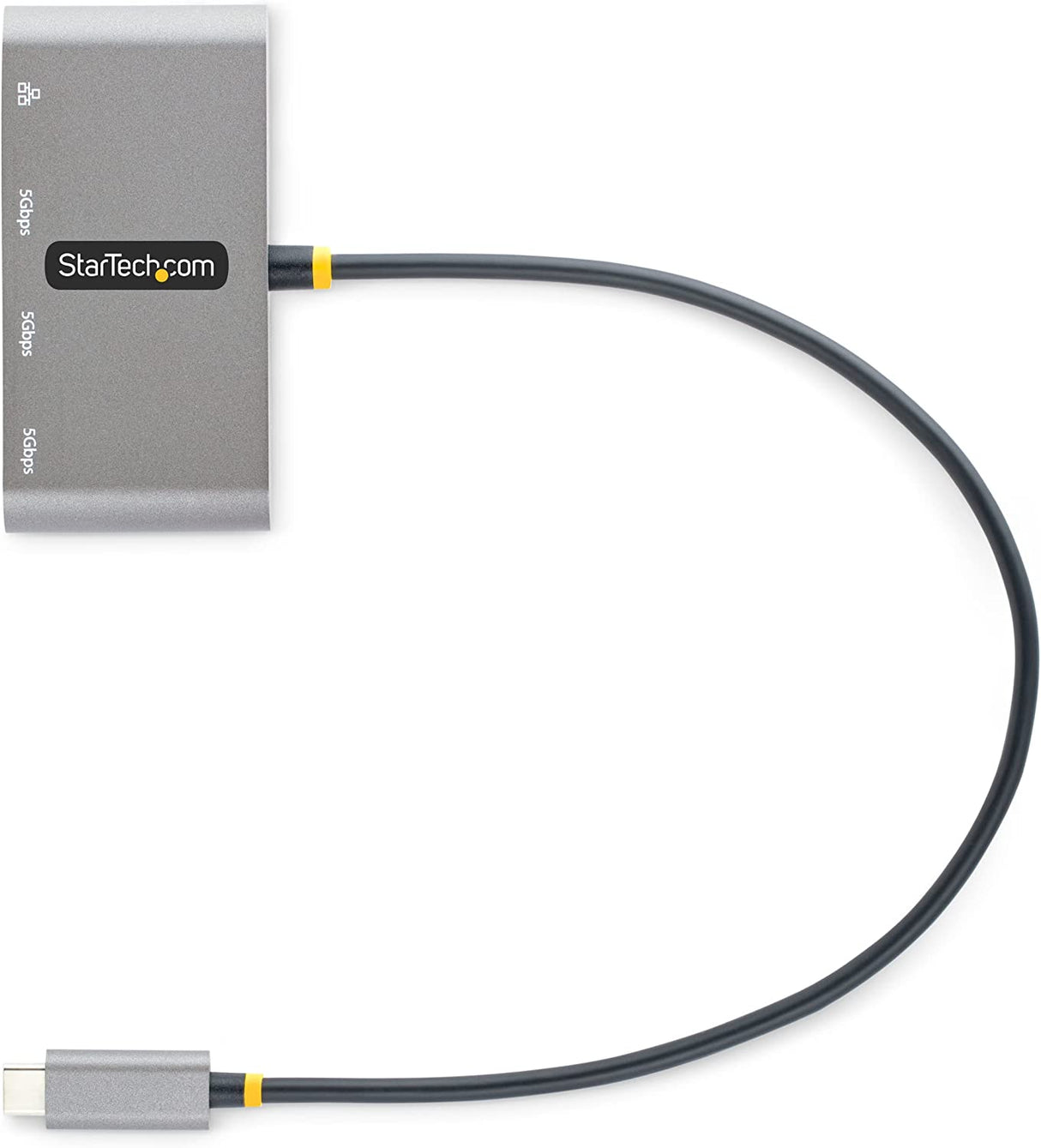 StarTech.com 3-Port USB-C Hub with Ethernet - 3X USB-A - Gigabit Ethernet - USB 3.0 5Gbps - Bus-Powered - 1ft/30cm Long USB Type-C Host Cable - GbE - Portable USB-C to USB-A Splitter (HB30C3A1GEA2)
