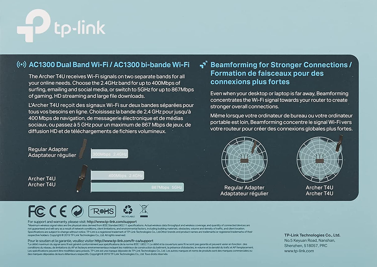 TP-Link AC1200 Wireless Dual Band USB Adapter (Archer T4U V1)