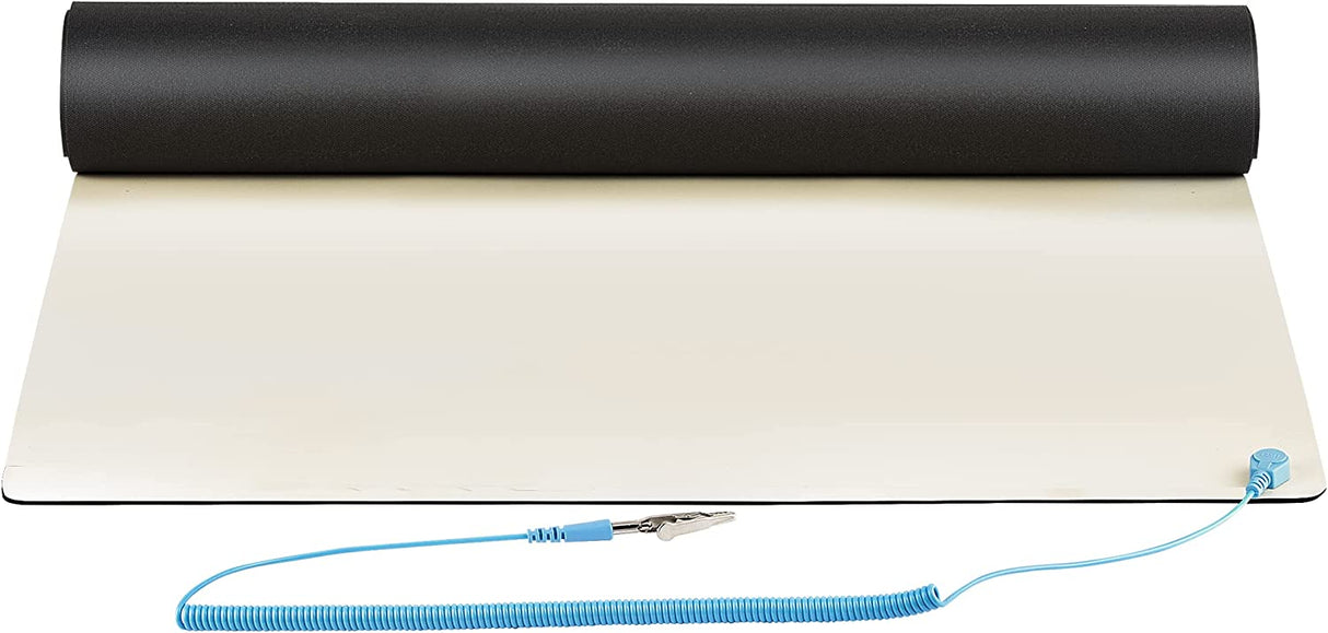 StarTech.com Anti Static Mat, ESD Mat for Electronics Repair, Anti Static Table/Desk Mat w/Detachable Grounding Wire, ANSI/ESD S 4.1, Flexible Thermoplastic Work Pad, 11x18in (SM-Anti-Static-MAT)