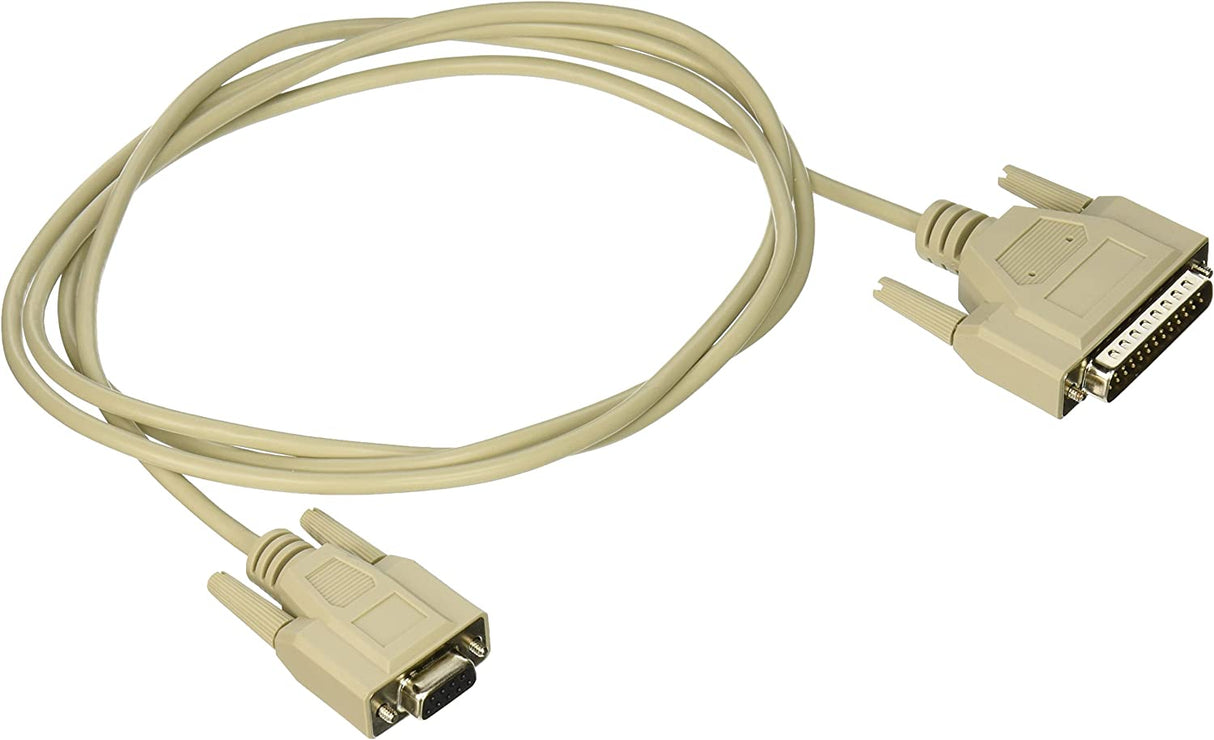 C2g/ cables to go C2G 02518 DB9 Female to DB25 Male Serial RS232 Modem Cable, Beige (6 Feet, 1.82 Meters)