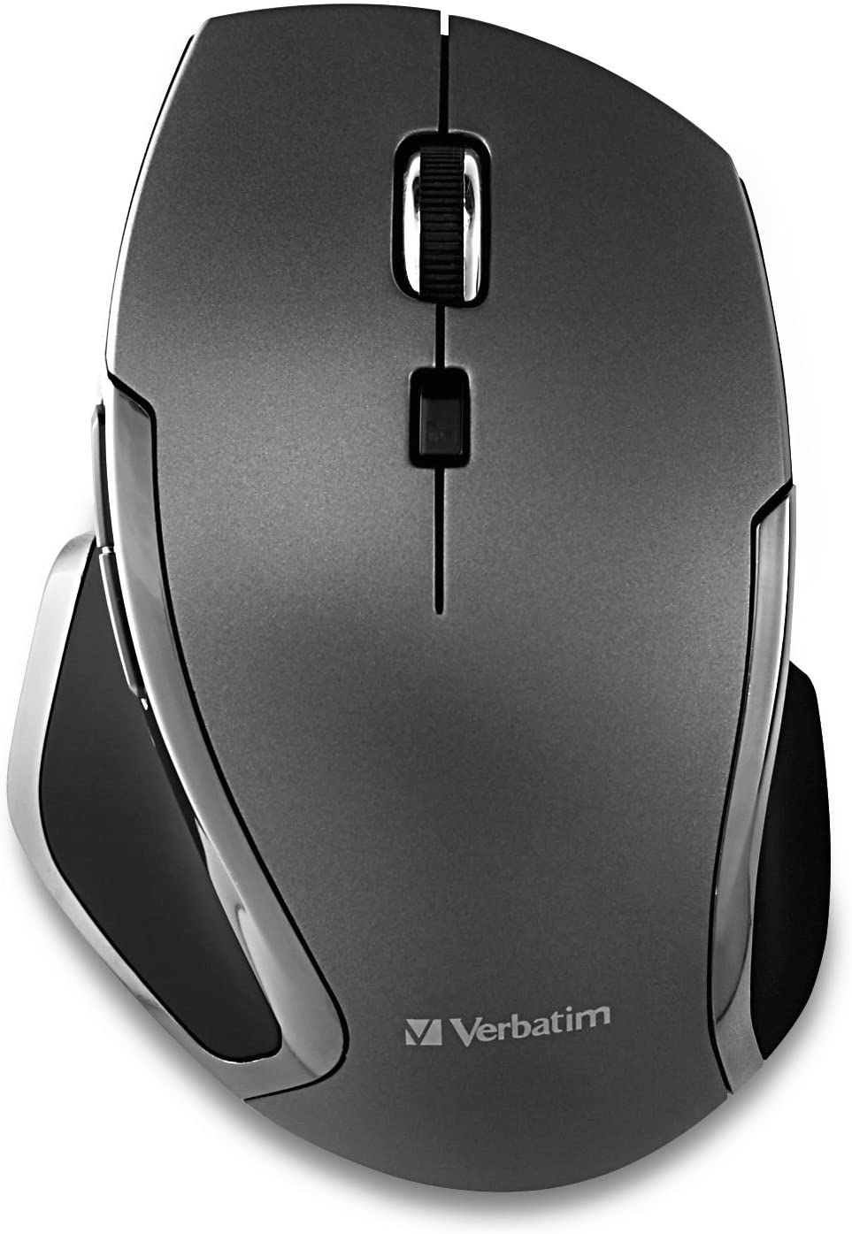 Verbatim 2.4G Wireless 6-Button LED Ergonomic Deluxe Mouse - Computer Mouse with Nano Receiver for Mac and PC – Black Graphite