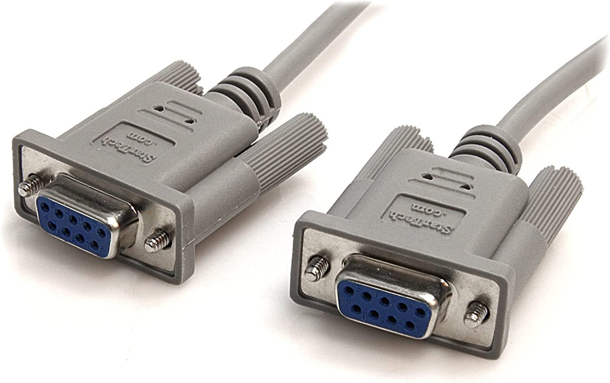 StarTech.com 10' RS232 Serial Null Modem Cable - Null modem cable - DB-9 (F) to DB-9 (F) - 10 ft (SCNM9FF) Female to Female