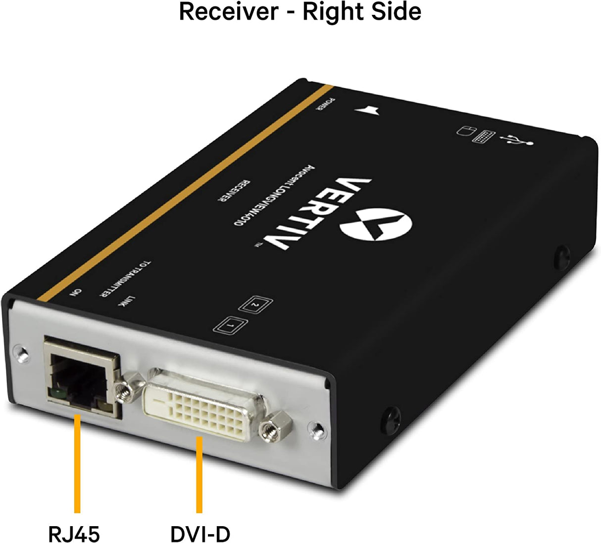 Vertiv Avocent LV 4010P High-Performance HD KVM Extender Kit with Receiver & Transmitter, VGA, Single Monitor, Extend up to 50 m. / 164 ft. (4010P) 165 ft Single