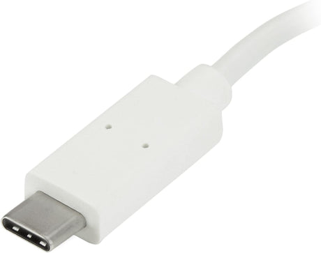 StarTech.com 4 Port USB C Hub with 1x USB-C & 3X USB-A Ports (SuperSpeed 5Gbps) - USB Bus Powered - Portable/Laptop USB 3.0 Adapter Hub - USB 3.1 Gen 1/USB 3.2 Gen 1 Type-C Hub - White (HB30C3A1CFBW) 0.5" x 1.6" x 3" White