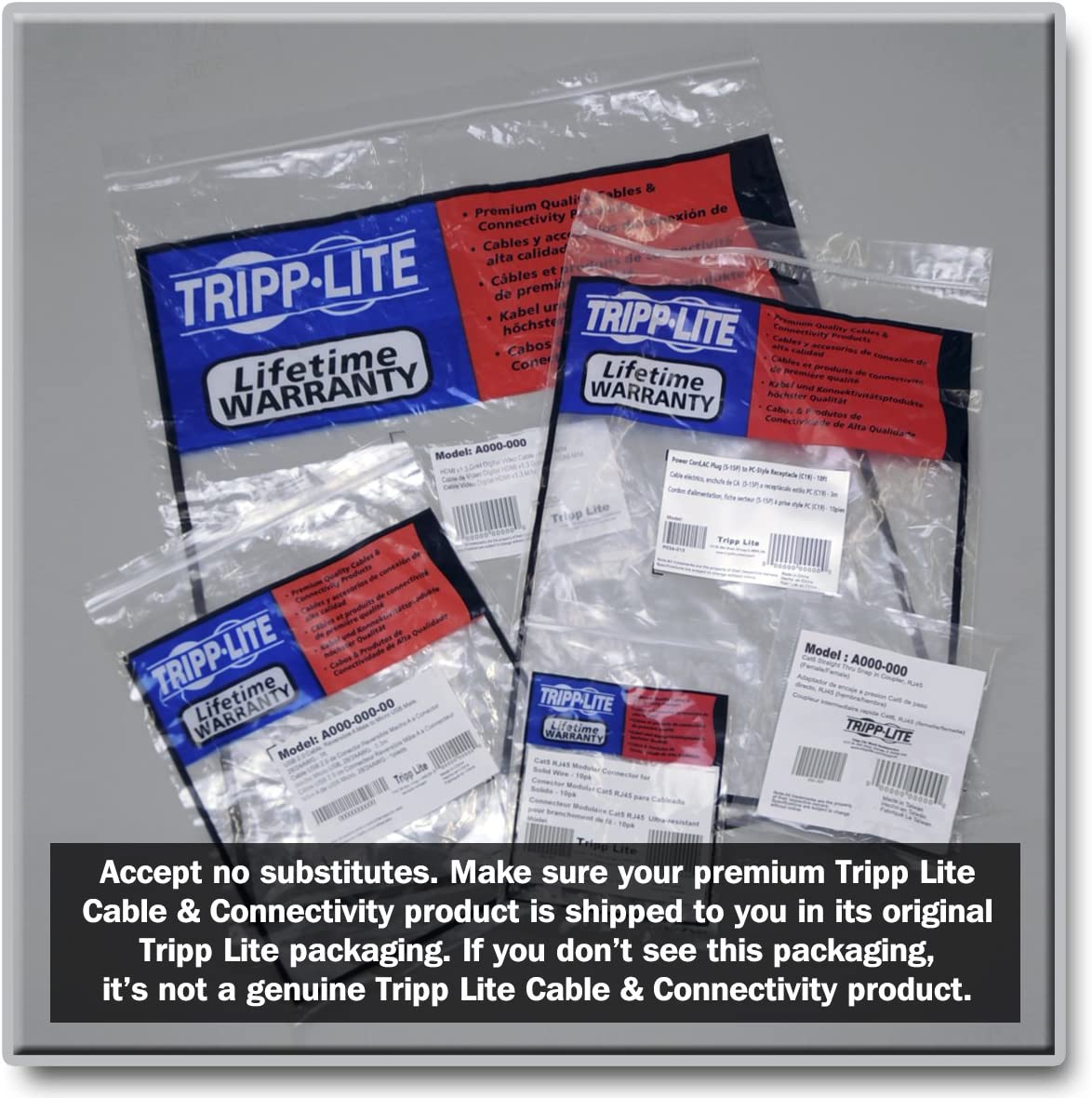 Tripp Lite Cat5e Snagless Molded Slim UTP Patch Cable (M/M), RJ45, Blue, 3 ft. (N001-S03-BL)