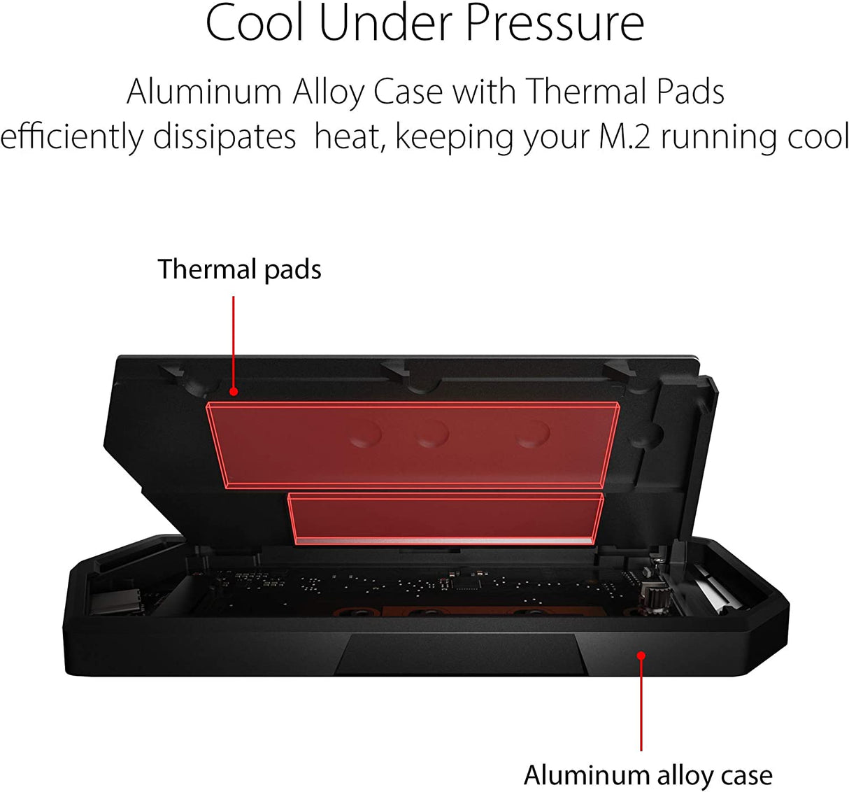 ASUS ROG STRIX Arion Aluminum Alloy M.2 NVMe SSD External Portable Enclosure Case Adapter, USB 3.2 Gen 2 Type-C (10 Gbps), USB-C to C and USB-C to A Cables, Fits PCIe 2280/2260/2242/2230 M Key/B+M Key