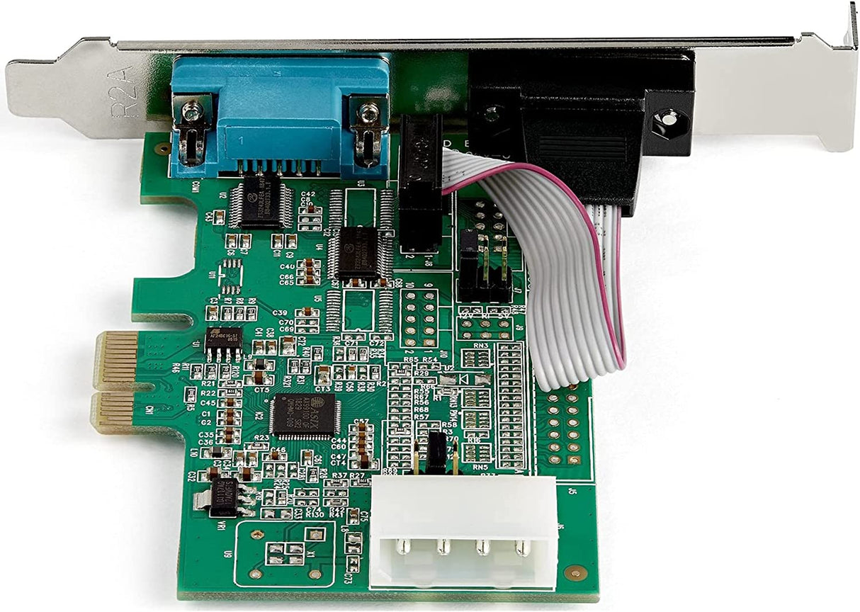 StarTech.com 2-port PCI Express RS232 Serial Adapter Card - PCIe RS232 Serial Host Controller Card - PCIe to Dual Serial DB9 Card - 16950 UART - Expansion Card - Windows & Linux (PEX2S953)