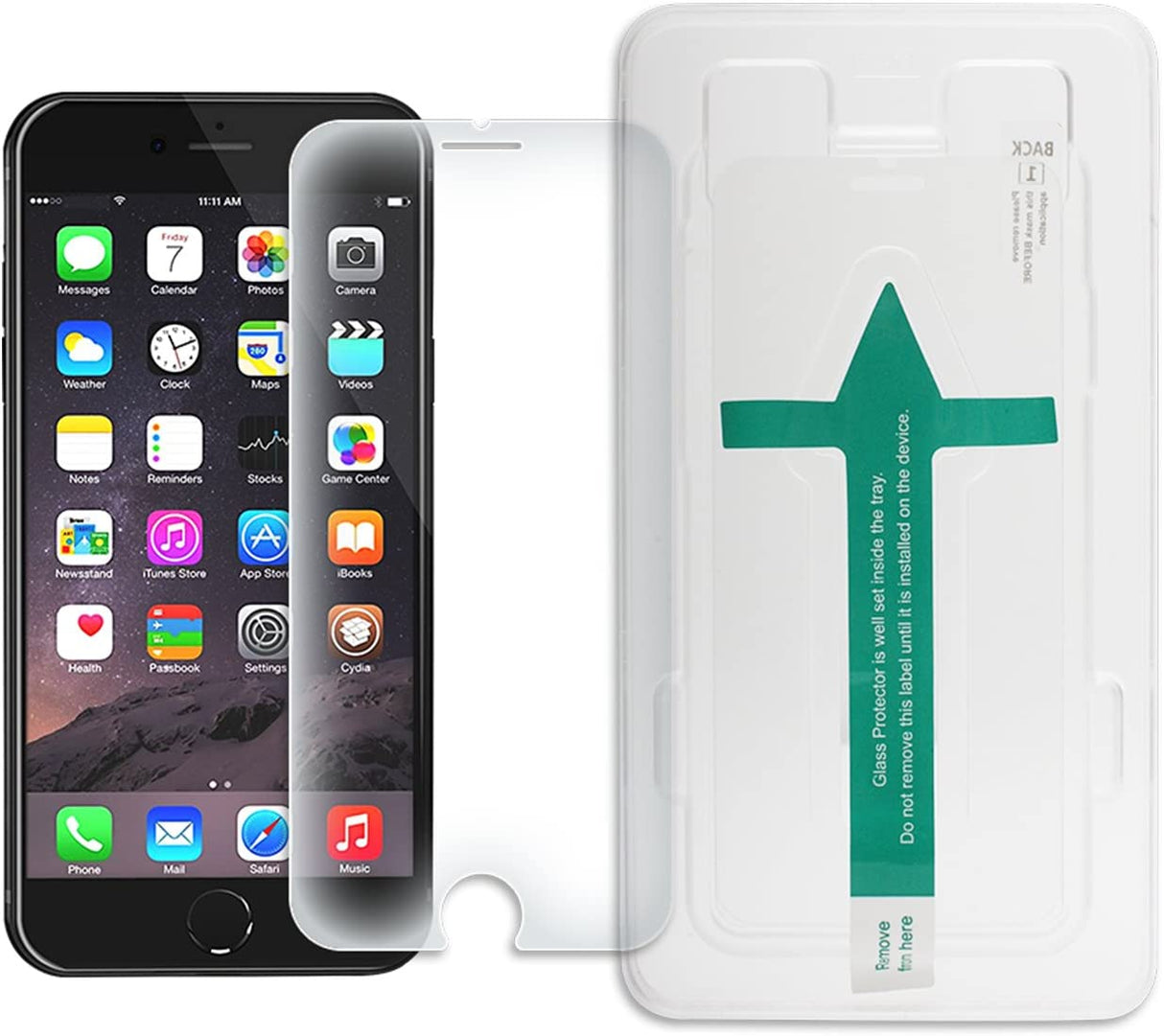 IOGEAR iPhone 7 Shatterproof Instant Align Screen Protector- 2 Pack