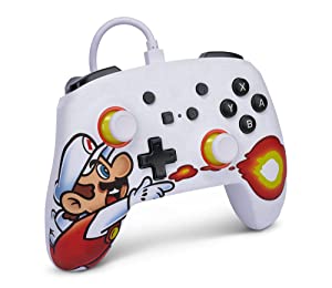 POWER A ENHANCED WIRED CONTROLLER + SLIM CASE FOR NINTENDO SWITCH MARIO FIREBALL - Nintendo Switch