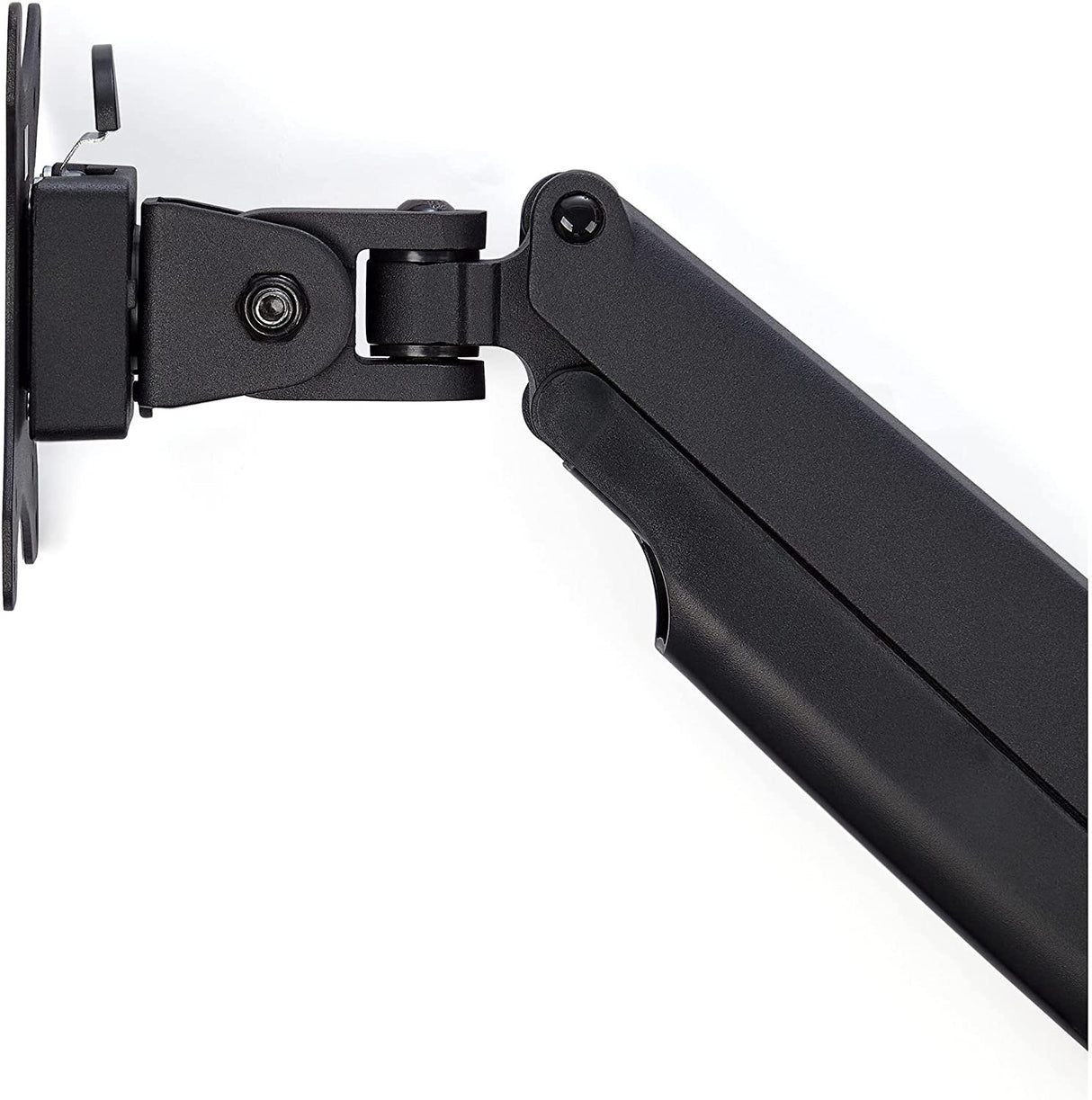 StarTech.com Desk Mount Monitor Arm - Heavy Duty Ergonomic VESA Monitor Arm - Single Display up to 9kg - Full Motion, Height Adjustable, Articulating - Aluminum - C-Clamp/Grommet- Black (ARMPIVOTHDB)