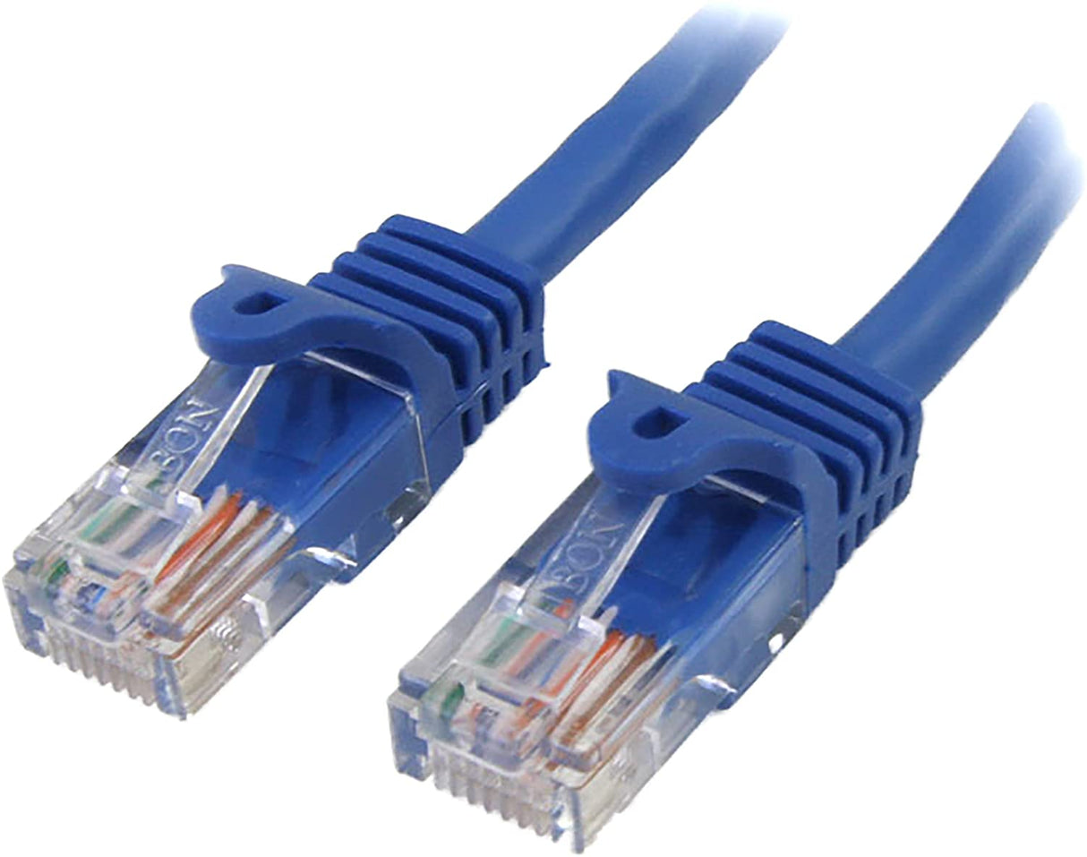 StarTech.com Cat5e Ethernet Cable5 ft - Blue - Patch Cable - Snagless Cat5e Cable - Short Network Cable - Ethernet Cord - Cat 5e Cable - 5ft 5 ft / 1.5m Blue