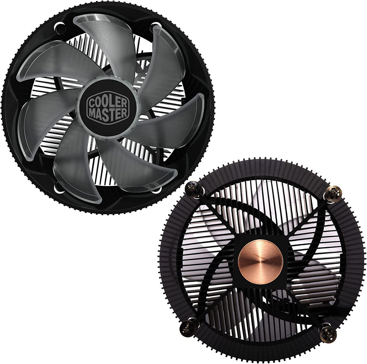 Cooler Master i71C RGB Intel Low-Profile CPU Air Cooler, Anodized Black Aluminum Fins, Copper Insert Base, MF120 RGB Lighting Fan for Intel LGA1200/115X I71c LGA1200/115X RGB