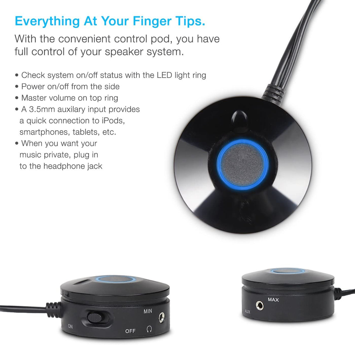 Cyber Acoustics 2.1 Subwoofer Speaker System with 18W of Power – Great for Music, Movies, Gaming, and Multimedia Computer Laptops (CA-3090) Green