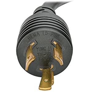 TRIPP LITE P046-06N-T 6" Heavy-Duty Power Adapter Cord, 20A, 12 AWG