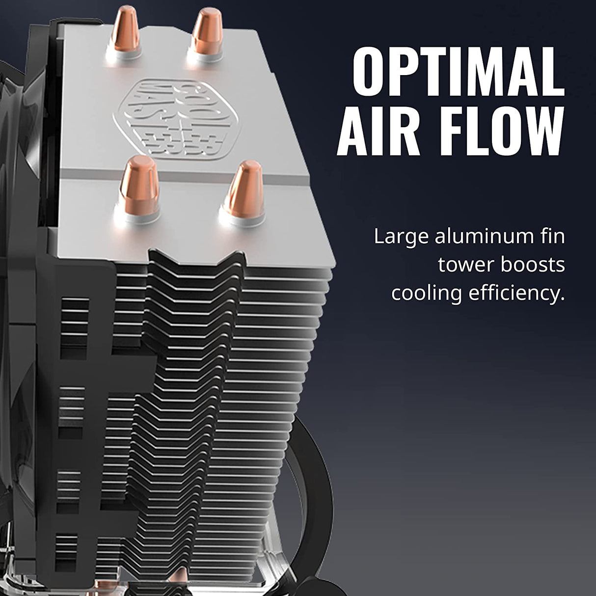 Cooler Master Hyper T20 Compact CPU Air Cooler, 95mm Fan, 2 Copper Direct Contact Heat Pipe for AMD Ryzen/Intel LGA1200/1151 Hyper T20 2 Heat Pipes