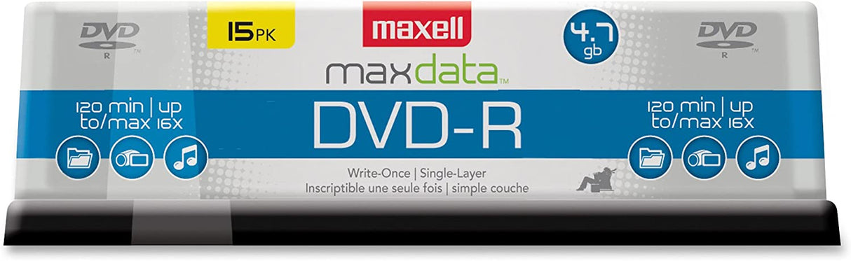 Maxell 638006 DVD-R 4.7 Gb Spindle with 2 Hour Recording Time and Superior Recording Layer Technology with 100 Year Archival Life