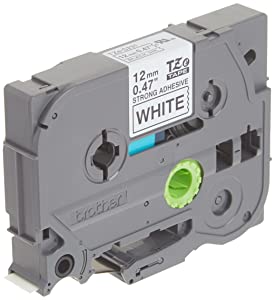Brother Genuine P-touch TZE-S231 Label Tape, 1/2" (0.47") Extra Strength Adhesive Laminated P-touch Tape, Black on White, Laminated for Indoor or Outdoor Use, Water Resistant, 26.2 Feet (8M), Single-Pack