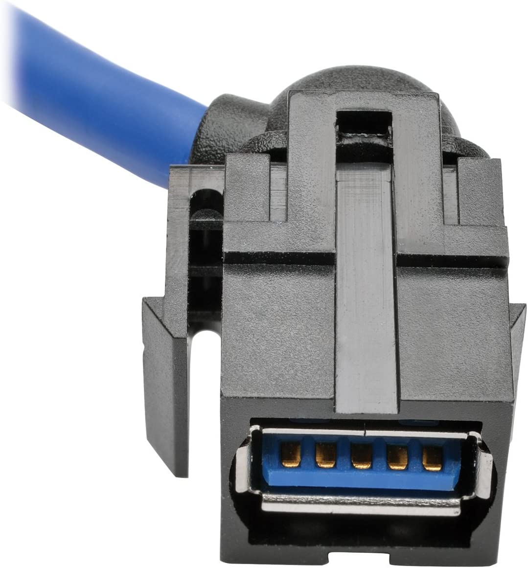 Tripp Lite USB 3.0 SuperSpeed Keystone Jack Type-A Extension Cable (M/F), 3 ft. (U324-003-KJ)