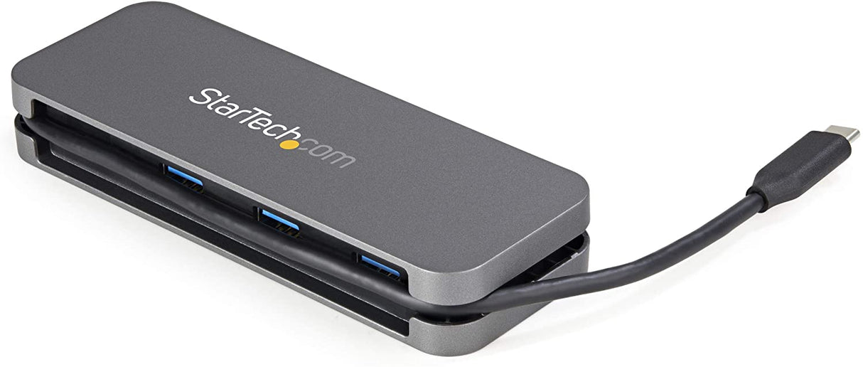 Startech 4 Port USB C Hub - 3X USB-A/1x USB-C - 5Gbps USB 3.0 Type-C Hub (3.2/3.1 Gen 1) - Bus Powered - Portable USB-C to USB-A Adapter Hub - 11.2" (28.5cm) Cable w/Cable Management (HB30CM3A1CB)