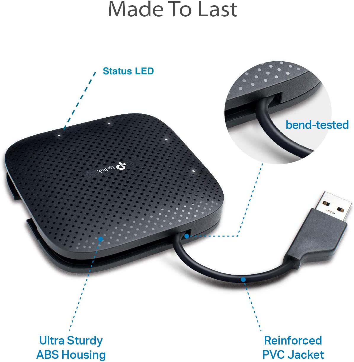 TP-Link USB 3.0 Hub 4 Port Compatible con Macbook, Surface, Chromebook, Ultrabook, Laptop, iMac, PC, Rasberry Pi, Xbox, PS3/4, Smart TV y TV box (UH400)