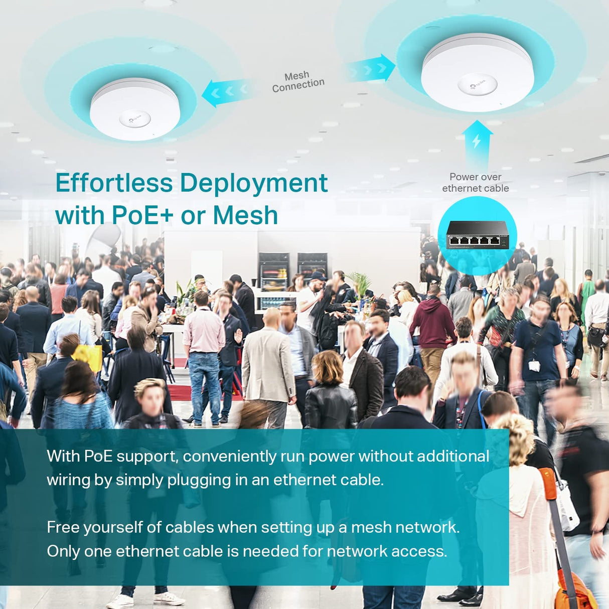 TP-Link EAP610 Ultra-Slim | Omada True WiFi 6 AX1800 Wireless Gigabit Business Access Point | Mesh, Seamless Roaming & MU-MIMO | Multiple SDN Controller Options | Remote & App Control | PoE+ Powered