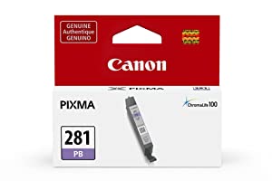 Canon CLI-281 Photo Blue Ink Tank Compatible to TS9120 Series,TS8120 Series, TS8220 Series Photo Blue Standard Ink
