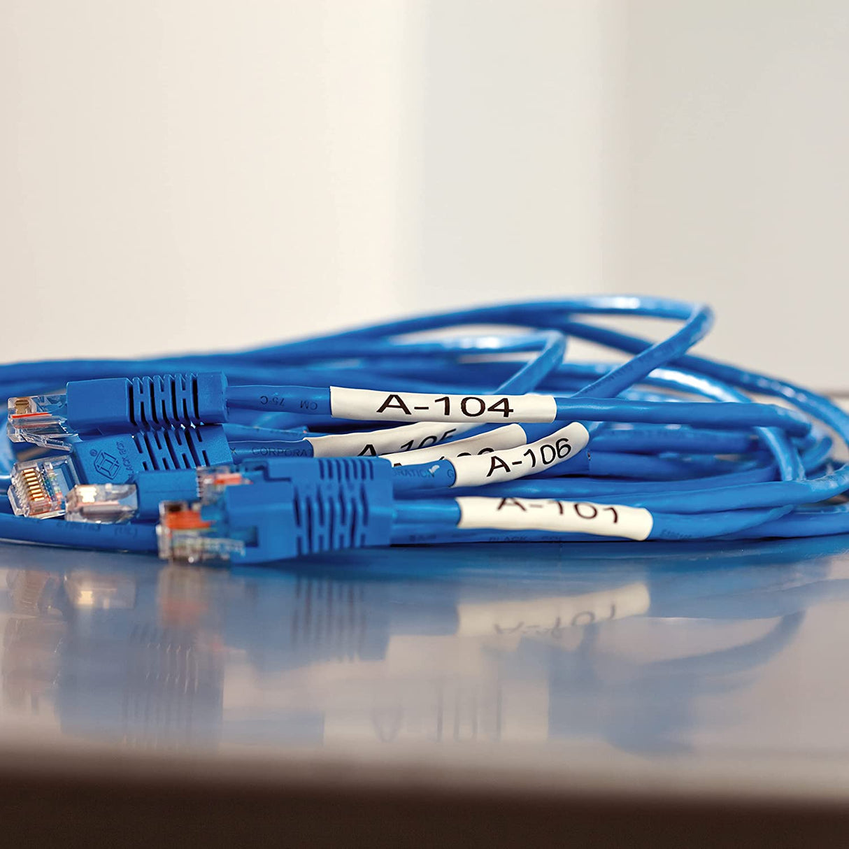 DYMO Industrial Heat Shrink Tubes for DYMO Industrial RhinoPro Label Makers, Black on White, 3/4" (18057) Black on Yellow 3/4" (19MM)