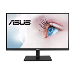ASUS VA27DQSB 27” Monitor, 1080P Full HD, 75Hz, IPS, Adaptive-Sync, Eye Care, HDMI DisplayPort VGA USB Hub, Frameless, Ergonomic Design, VESA Wall Mountable 27" IPS 75Hz w/DP & Height adjustable