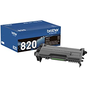 Brother Genuine Toner Cartridge, TN820, Replacement Black Toner, Page Yield Up To 3,000 Pages, Amazon Dash Replenishment Cartridge 1 Pack Toner