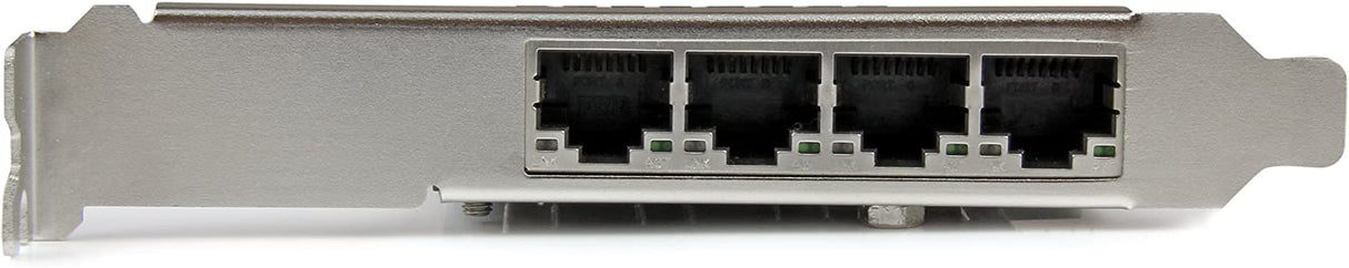 StarTech.com 4 Port PCIe Network Card - RJ45 Port - Intel i350 Chipset - Ethernet Server / Desktop Network Card – Dual Gigabit NIC Card (ST4000SPEXI),Black