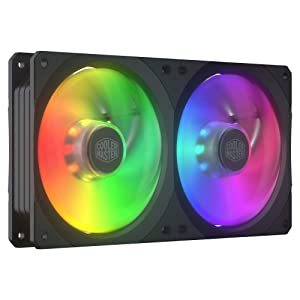 Coolermaster Cooler Master MasterFan SF240R ARGB Integrated Fan, ARGB Customizable Lighting, Cable Management, 240mm PWM Control for PC Case, Liquid and Air Cooler (MFX-B2D2-18NPA-R1) SF240R ARGB 240mm Integrated
