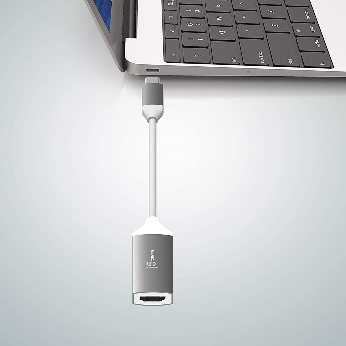 J5 create j5create USB Type-C to HDMI Adapter- 3840 x 2160 @ 60Hz | HDMI 1.4 4K @ 30 Hz to 4K @ 60 Hz | Adapter Compatible with MacBook, Chromebook, Tablet or PC
