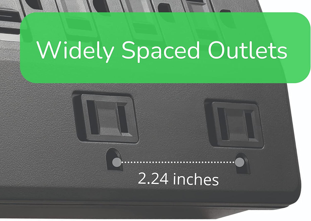 APC Surge Protector with Telephone, DSL and Coaxial Protection, P8VT3, 2770 Joules, 8 Outlet Surge Protector Power Strip Gray 8 Outlet DSL / Tele + Coaxial Surge Protector