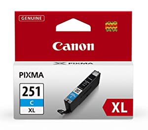 Canon CLI-251XL Cyan Compatible to iP7220,iX6820,MG5420,MG5520/MG6420,MG5620/MG6620,MX922/MX722,iP8720,MG6320,MG7120,MG7520 Printers Cyan CLI-251XL Canon CLI-251XL Cyan Ink Ink