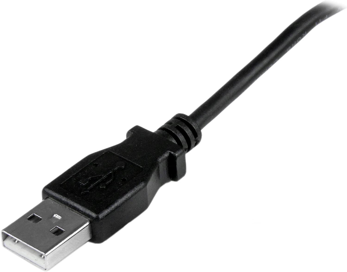 StarTech.com 1m Micro USB Cable Cord - A to Up Angle Micro B - Up Angled Micro USB Cable - 1x USB A (M), 1x USB Micro B (M) - Black (USBAUB1MU) 1m / 3 feet Up Angle
