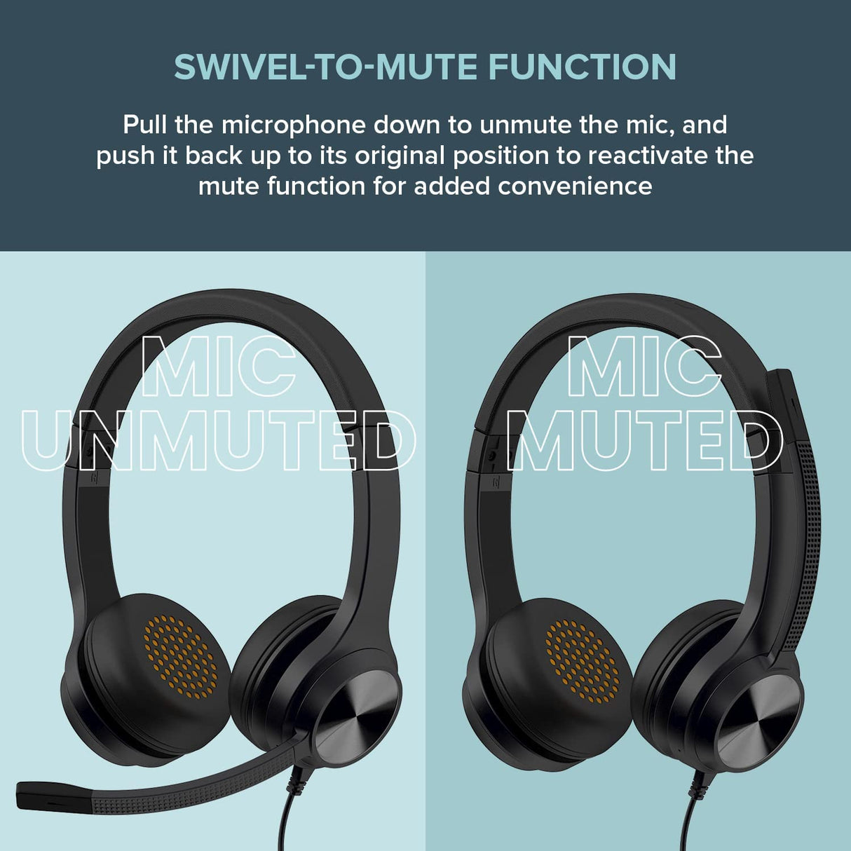 Creative Chat USB On-Ear Headset with Swivel-to-Mute Noise-Cancelling Boom Mic, Mic-Monitoring, SmartComms Kit, Playback and Calls Control for PC, Mac, Consoles USB-C Headset