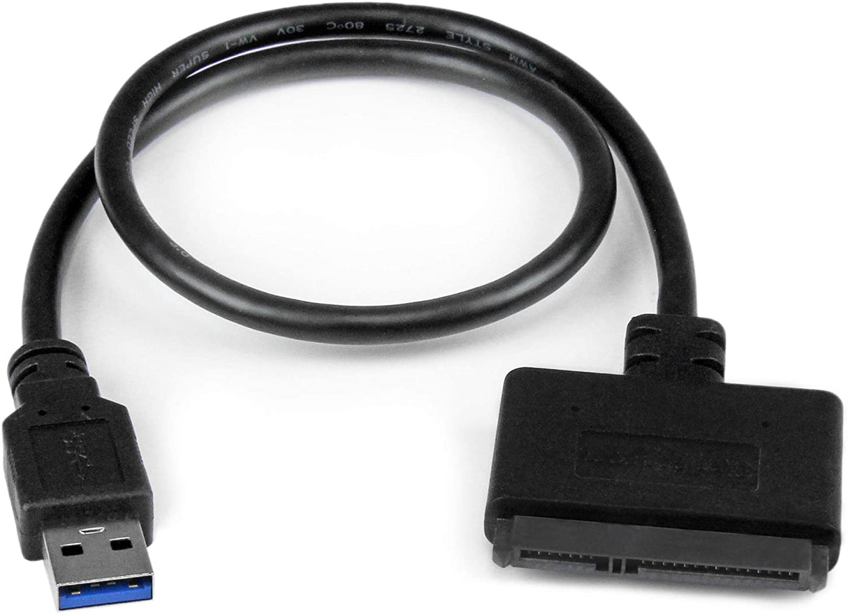 StarTech.com SATA to USB Cable - USB 3.0 to 2.5” SATA III Hard Drive Adapter - External Converter for SSD/HDD Data Transfer (USB3S2SAT3CB) USB 3.0 | 2.5" Cable