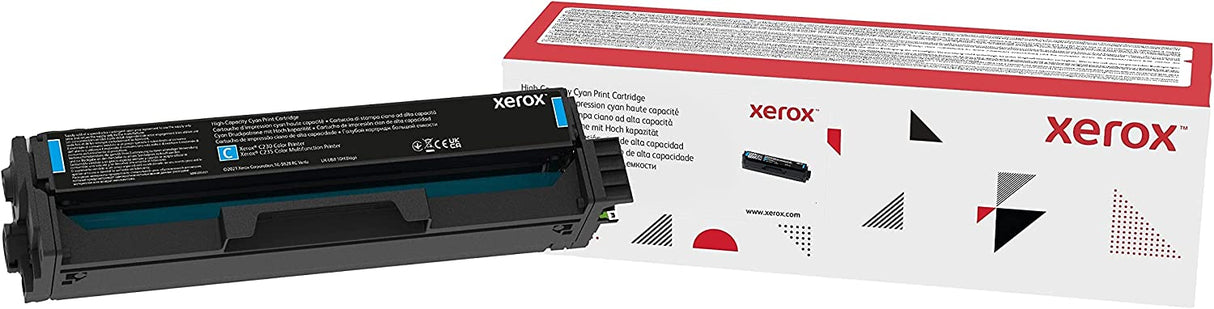 Xerox Genuine C230 / C235 Cyan High Capacity Toner Cartridge (2,500 Pages) - 006R04392 High Capacity Cyan