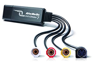 AVerMedia EZMaker 7, USB Video Capture Card , Analog to Digital Recorder, RCA Composite, VHS to DVD, S-Video, Support Windows 11, Mac 10.11/10.12 (C039), Black,3.2 x 1.1 x 0.5 in (82 x 28.5 x 14 mm)